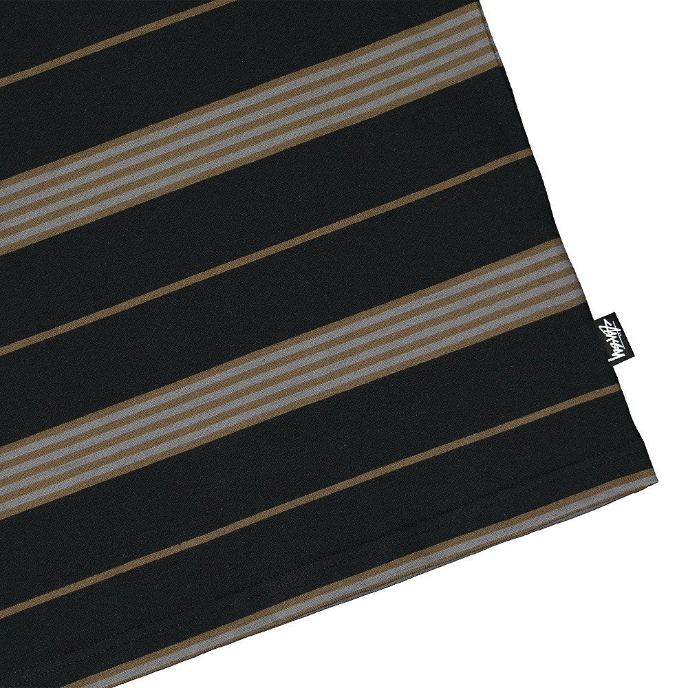 Stussy Asher Stripe Longsleeve Crew Black Longsleeves Detailfoto | Overkill