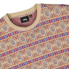 Stussy Giza Longsleeve Crew Khaki Longsleeves Close-up | Overkill