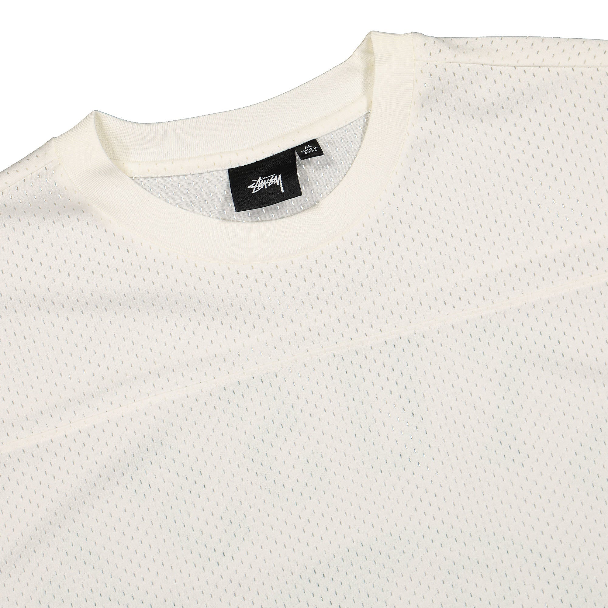 Stussy Mesh Football Jersey Natural T-Shirts Close-up | Overkill