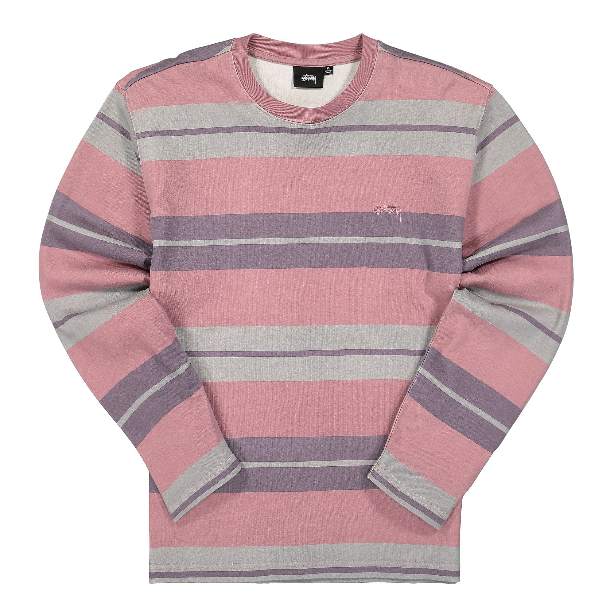 Stussy Faded Striped Crew Berry Sweatshirts 1140269 / 0623 | Overkill