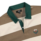 Stussy Big Stripe Rugby Natural Longsleeves Close-up | Overkill