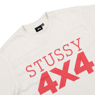 Stussy 4X4 Mesh Football Jersey Bone T-Shirts Close-up | Overkill