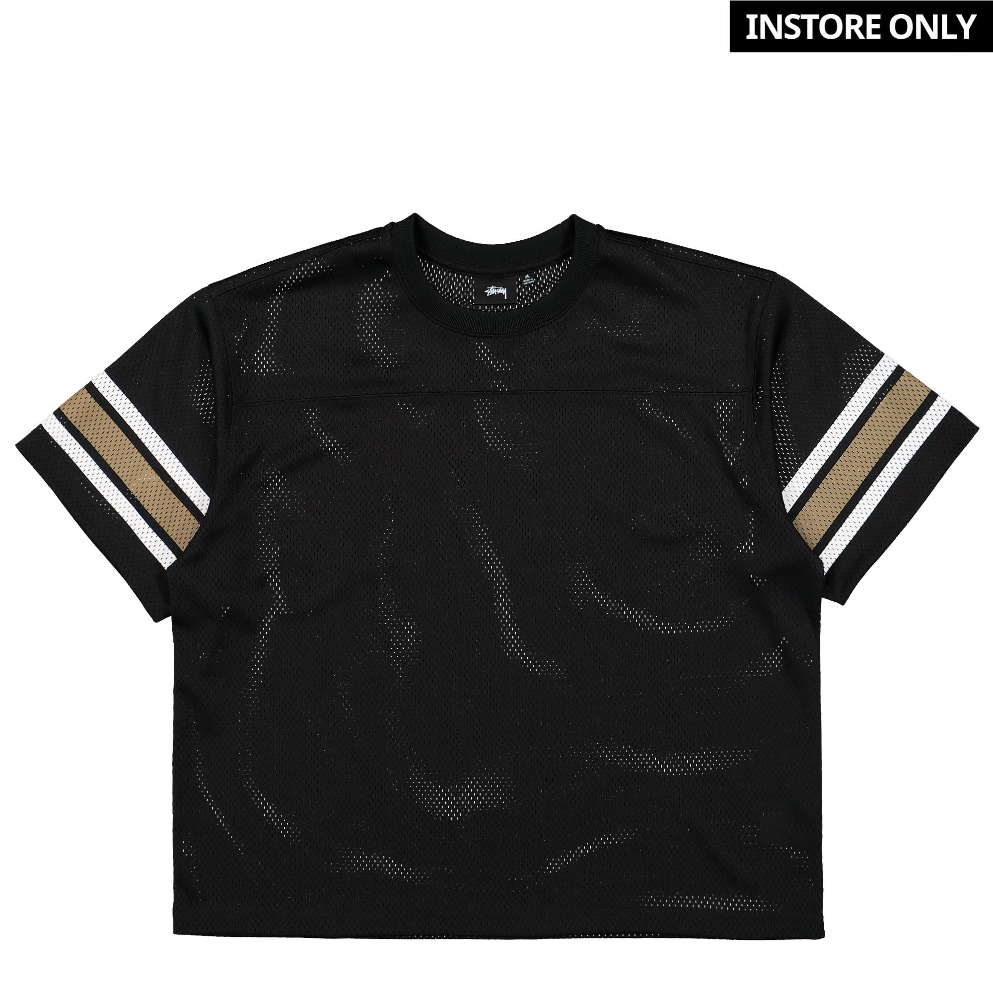 Stussy Surman Mesh Football Jersey Black T-Shirts 1140332 / 0001 | Overkill