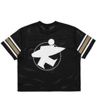 Stussy Surman Mesh Football Jersey Black T-Shirts Close-up | Overkill