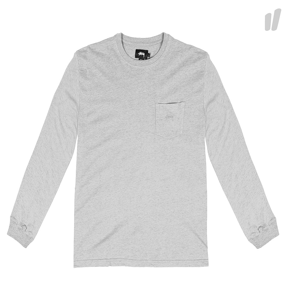 Stussy Heather O´dyed Longsleeve Pocket Tee White Heather Longsleeves 114984 / 2056 | Overkill