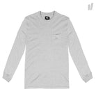 Stussy Heather O´dyed Longsleeve Pocket Tee White Heather Longsleeves 114984 / 2056 | Overkill
