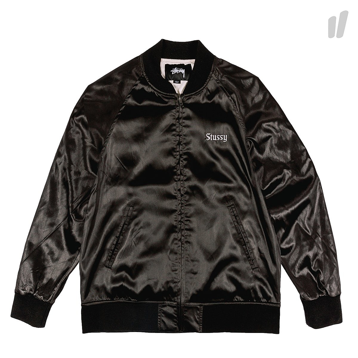 Stussy California Satin Jacket Black Bomber & Varsity Jackets 115324 / 0001 | Overkill