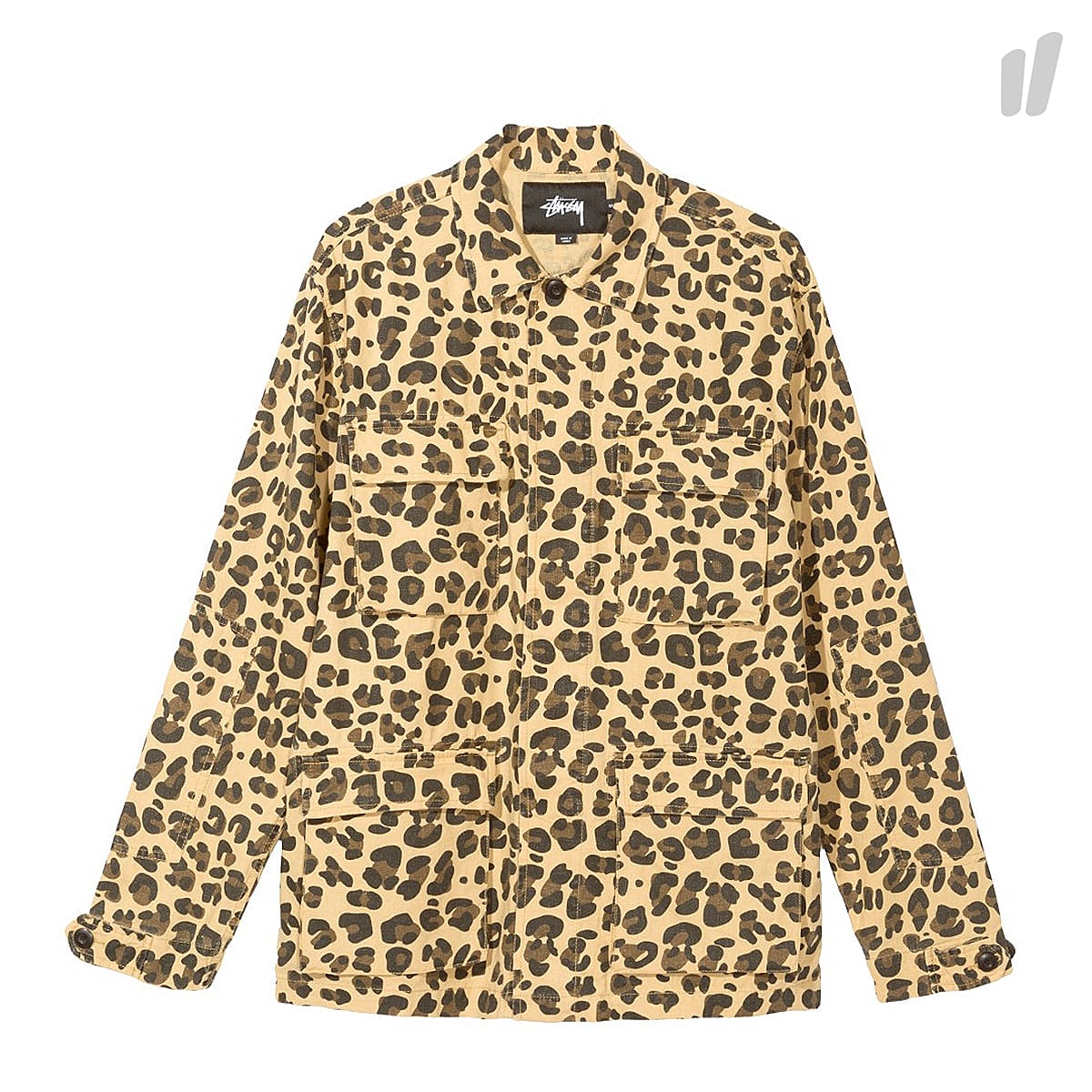 Stussy Linen Field Jacket Leopard Jackets 115395 | Overkill