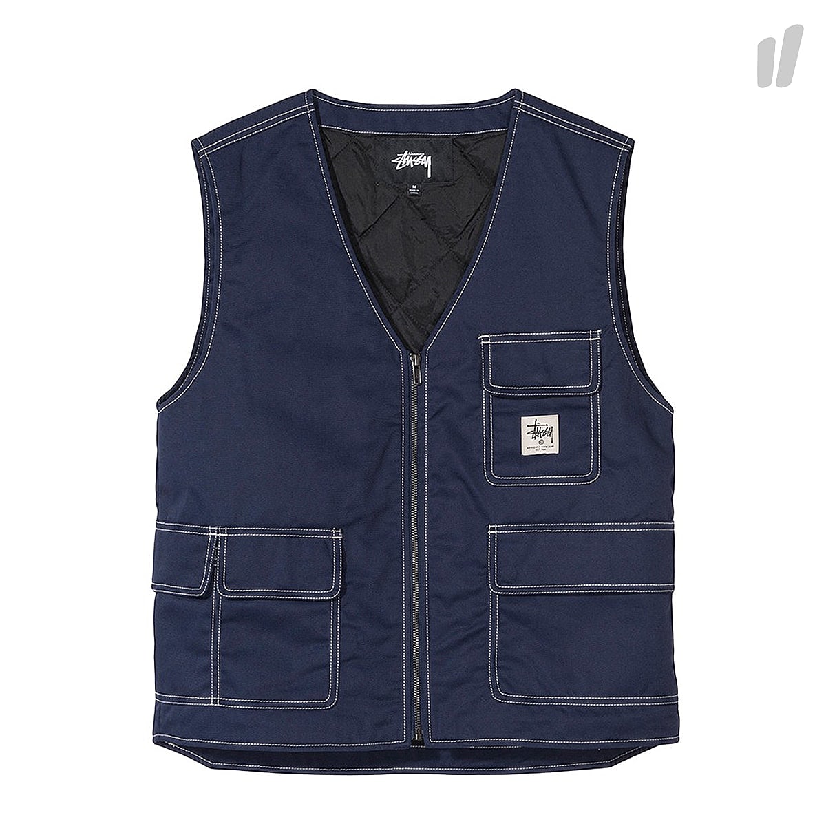 Stussy Poly Cotton Work Vest Navy Vests 115439 / 0806 | Overkill