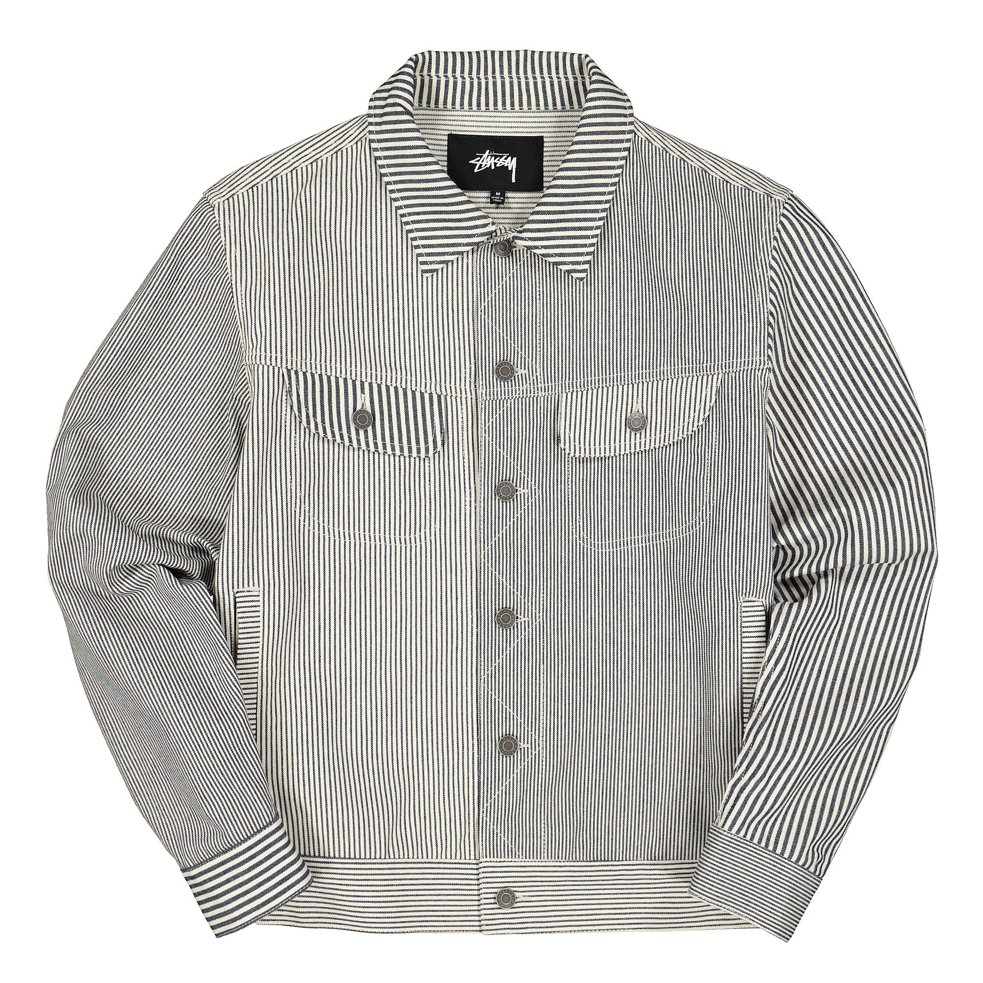 Stussy Mixed Stripe Trucker Jacket Hickory Strip Jackets 115465 / 0000 | Overkill