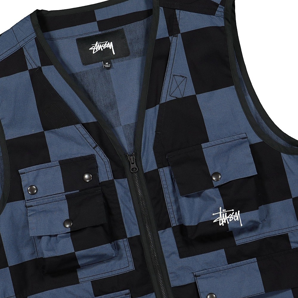 Stussy Utility Vest Check Vests Close-up | Overkill