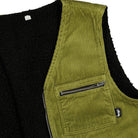 Stussy Wide Wale Reversible Vest Green Vests Close-up | Overkill