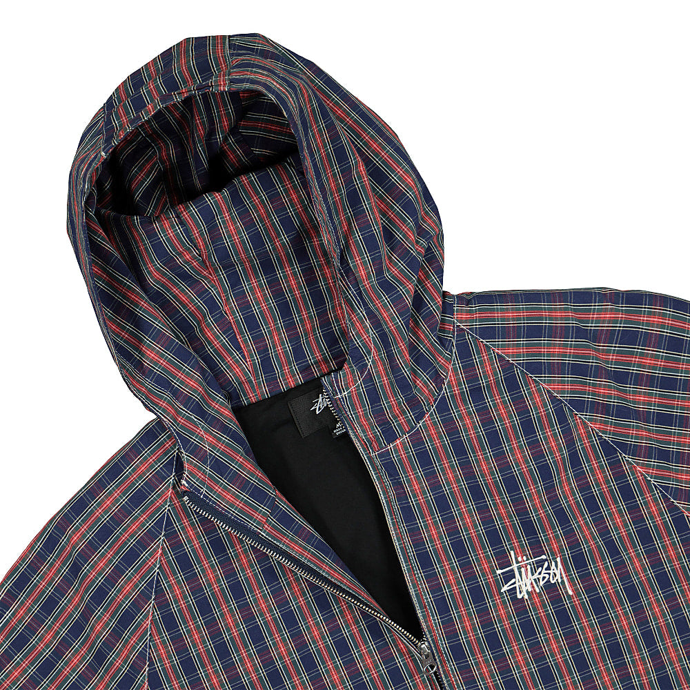 Stussy Brushed Cotton Anorak Plaid Windbreaker Close-up | Overkill