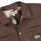Stussy Spotted Bleach Chore Jacket Brown Jackets Close-up | Overkill