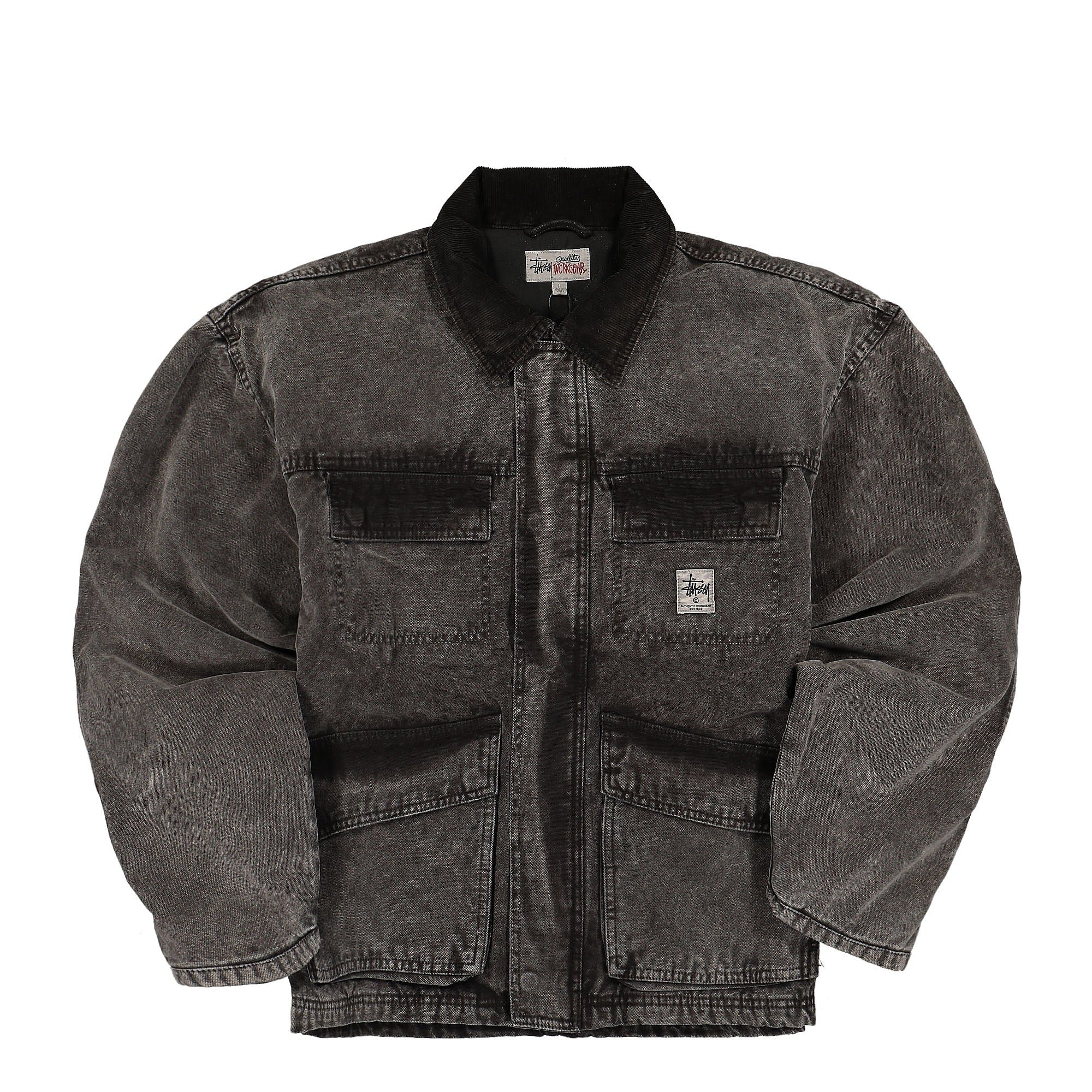 Stussy Washed Canvas Shop Jacket Black Jackets 115589 / 0001 | Overkill