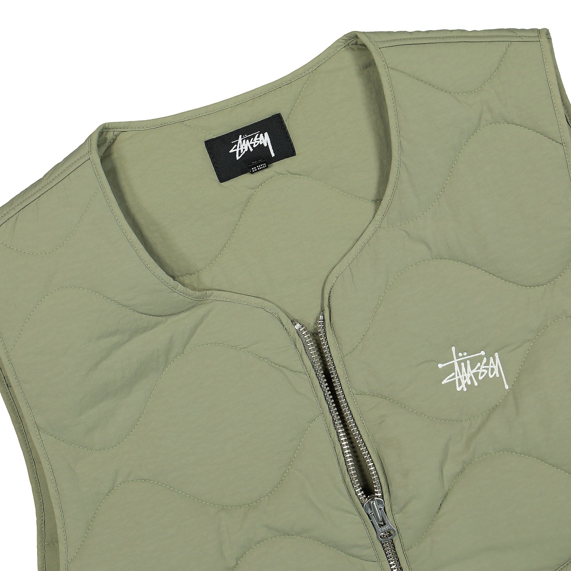 Stussy Recycled Nylon Liner Vest Coyote Vests Close-up | Overkill