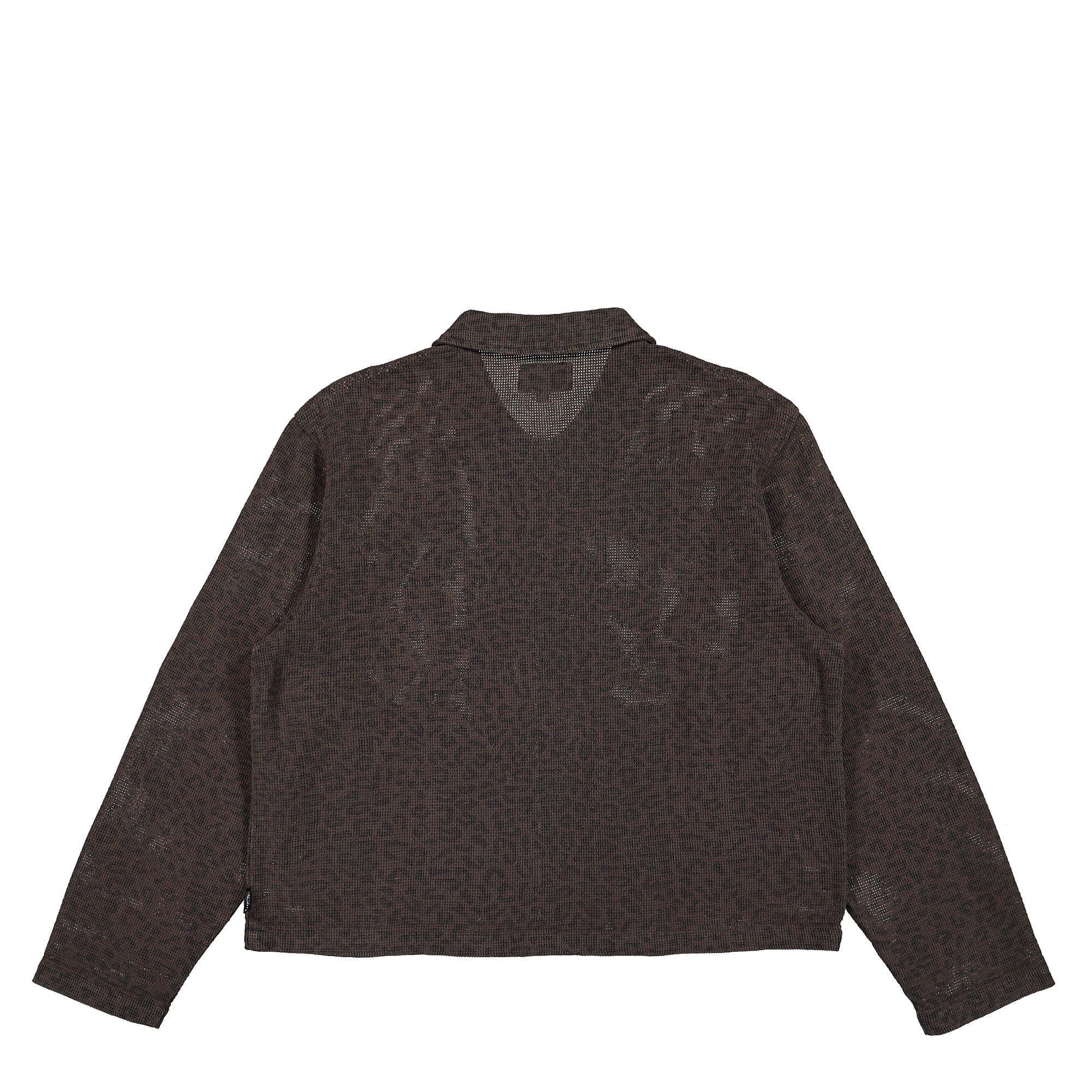 Stussy Leopard Mesh Zip Jacket Brown Jackets Material | Overkill