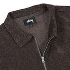 Stussy Leopard Mesh Zip Jacket Brown Jackets Close-up | Overkill