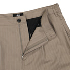Stussy Striped Volume Pleated Trouser Light Brown Casual Pants Detailfoto | Overkill