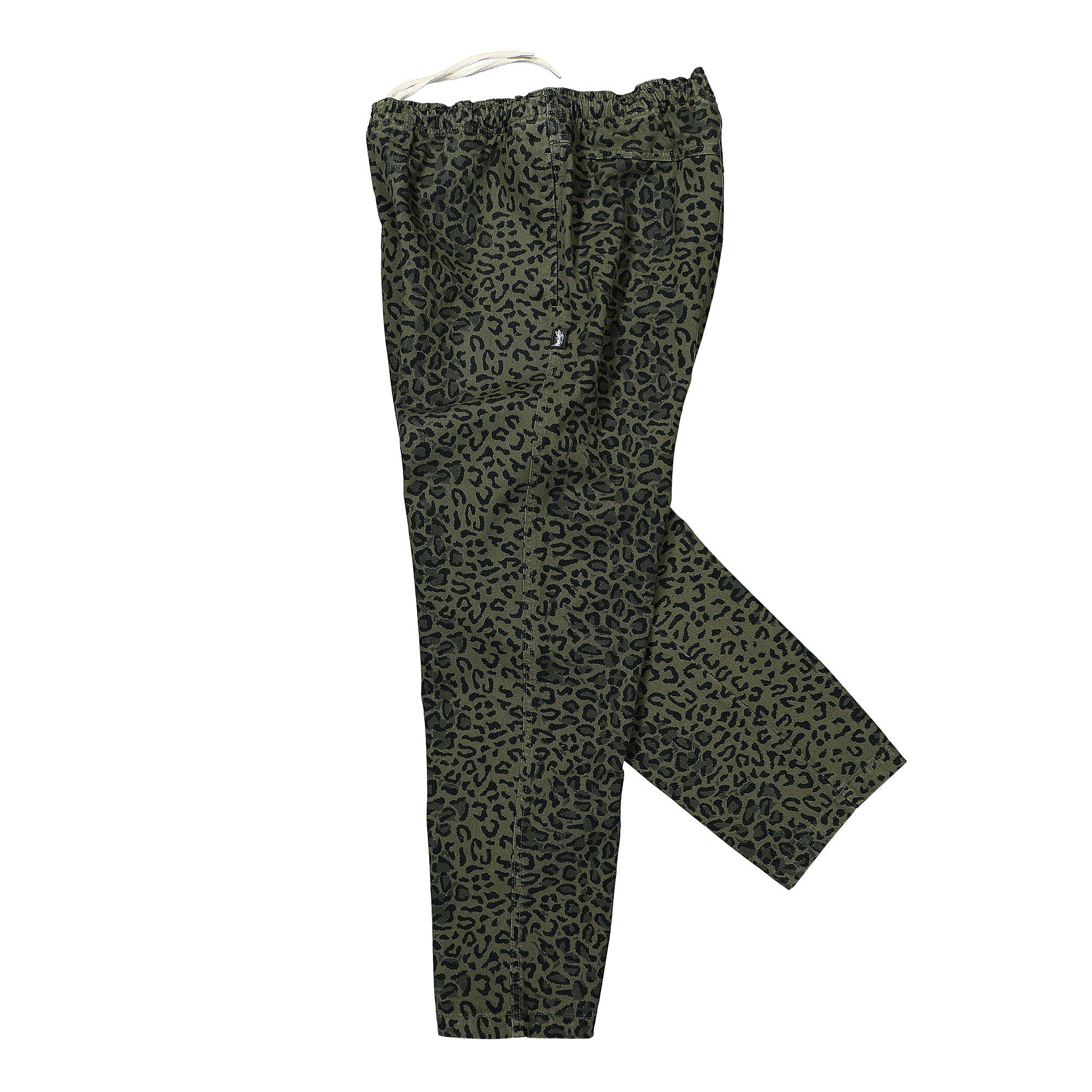 Stussy Leopard Beach Pant Olive Sweat & Track Pants Close-up | Overkill