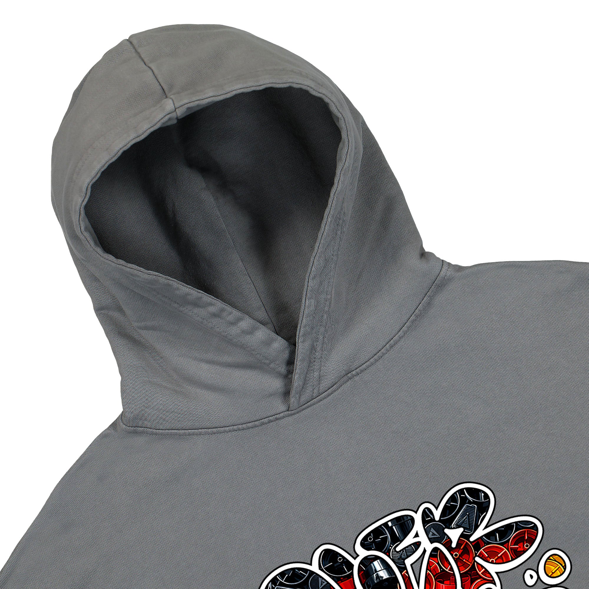 Overkill NYC Home Hoodie Grey Hoodies OKNYHOHD-GRY Close-up | Overkill