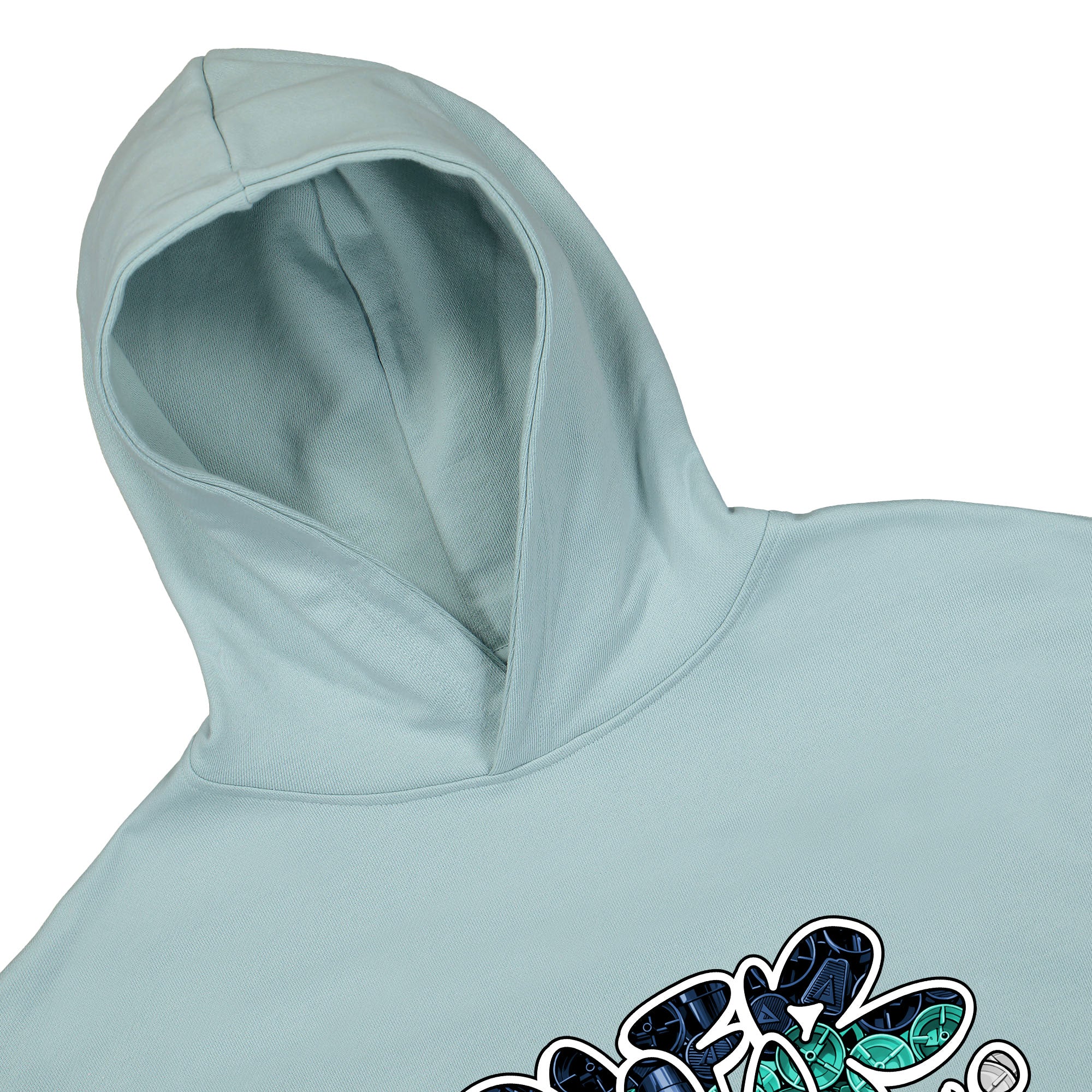 Overkill NYC Away Hoodie Light Blue Hoodies OKNYAWHD-LBL Close-up | Overkill