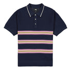 Stussy Montego Stripe S/SL Polo Navy T-Shirts 117076 / 0806 | Overkill