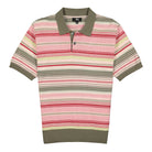 Stussy Knit Stripe Polo Olive Sweatshirts 117090 / 0403 | Overkill