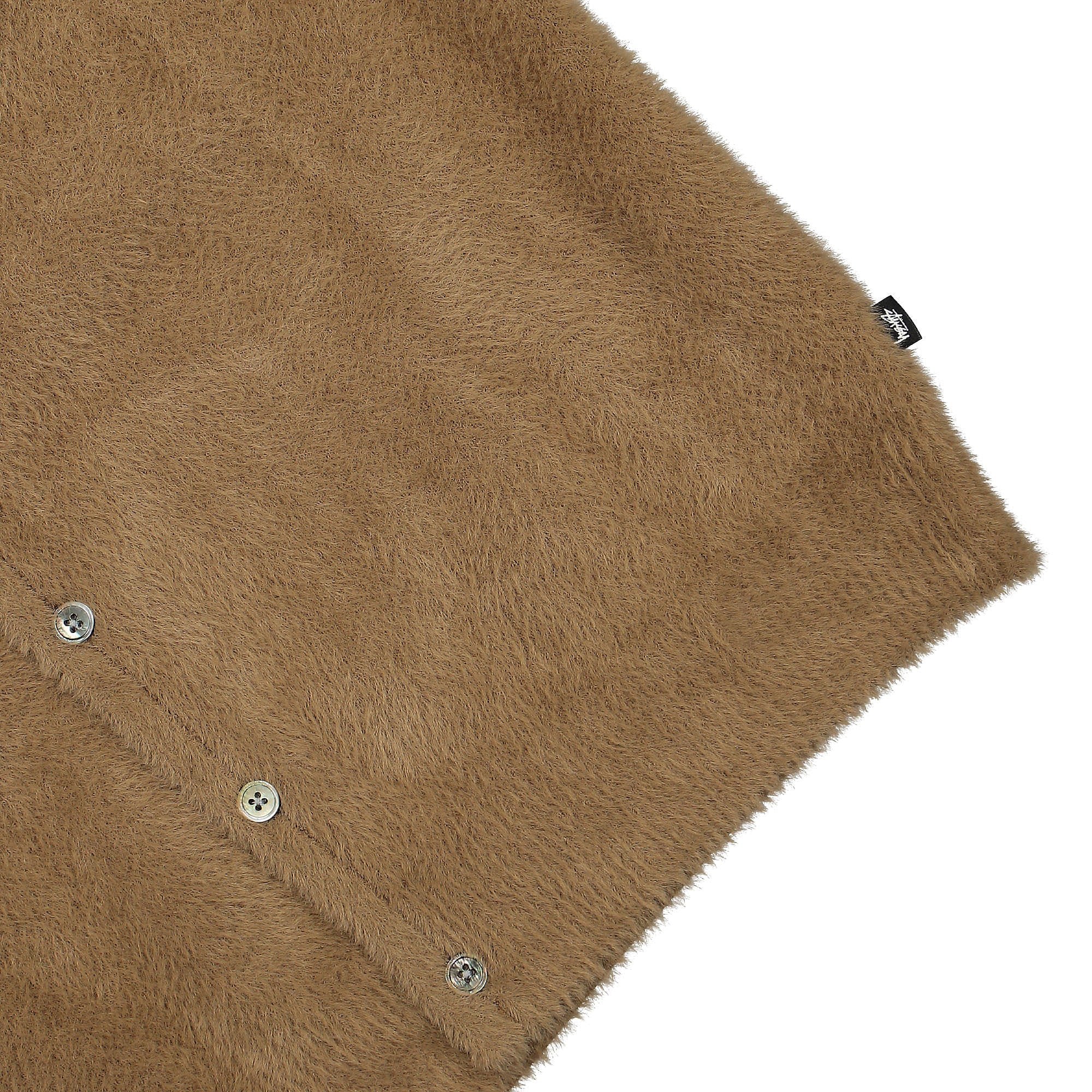 Stussy Shaggy Cardigan Taupe Cardigans Detailfoto | Overkill