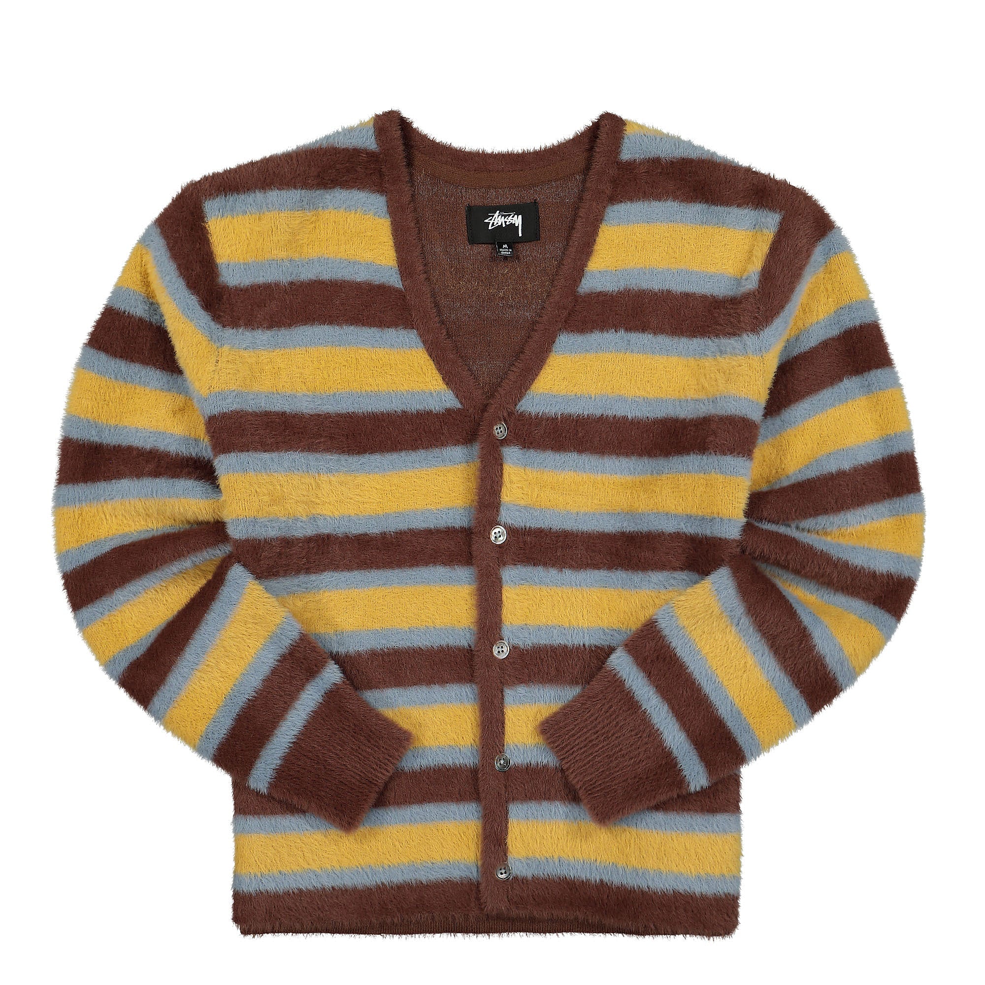 Stussy Horizontal Stripe Cardigan Brown Cardigans 117106 / 1001 | Overkill