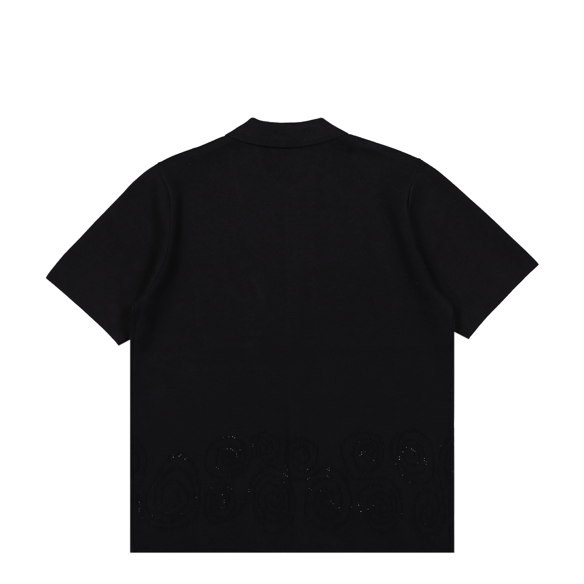 Stussy Perforated Swirl Knit Shirt Black Shirts Material | Overkill