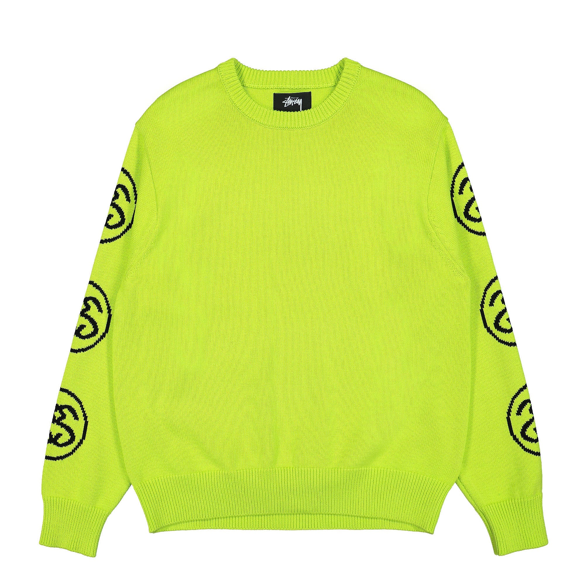 Stussy SS Link Sweater Lime Sweatshirts 117133 / 0412 | Overkill