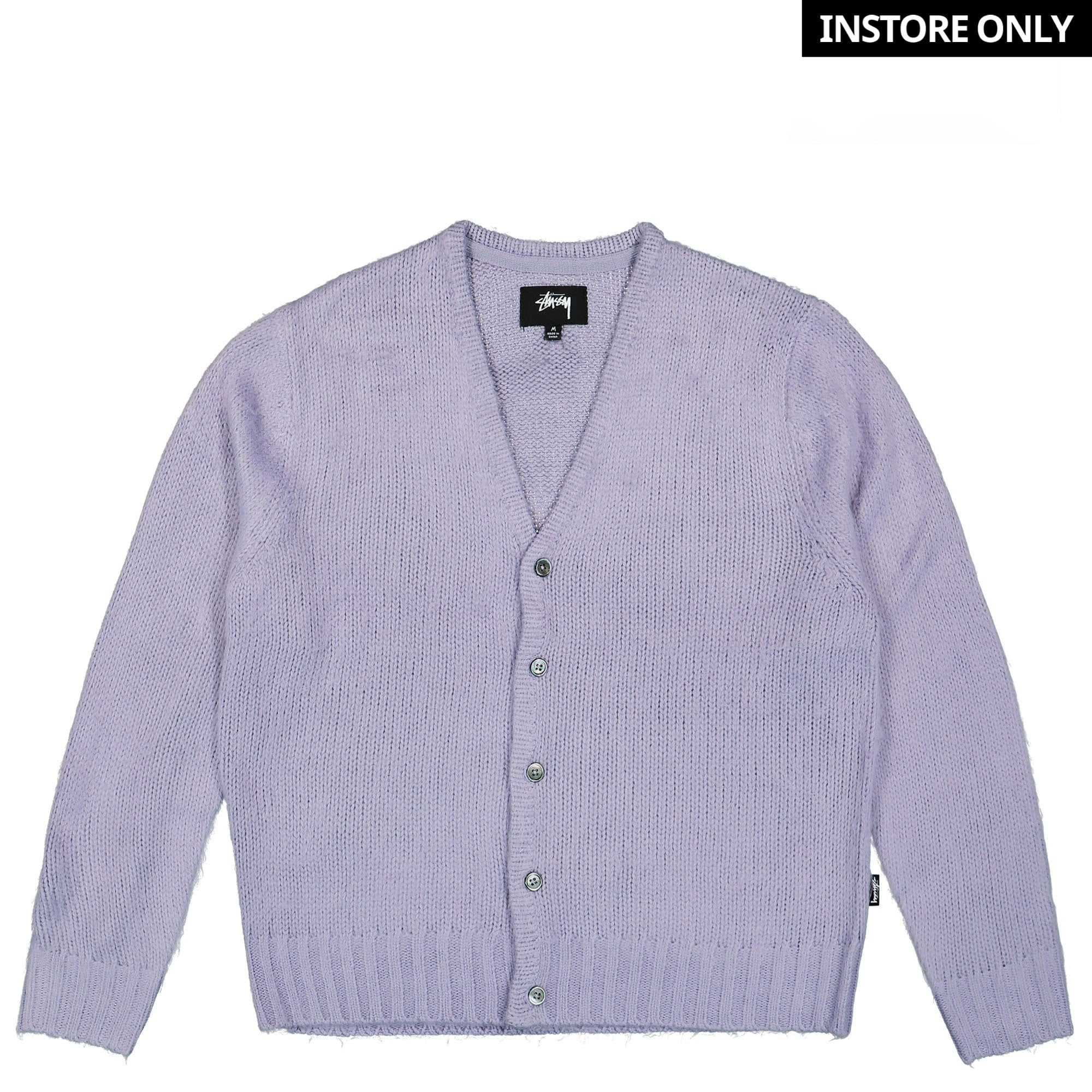 Stussy Brushed Cardigan 117163 / 0820 / Lavender | OVERKILL