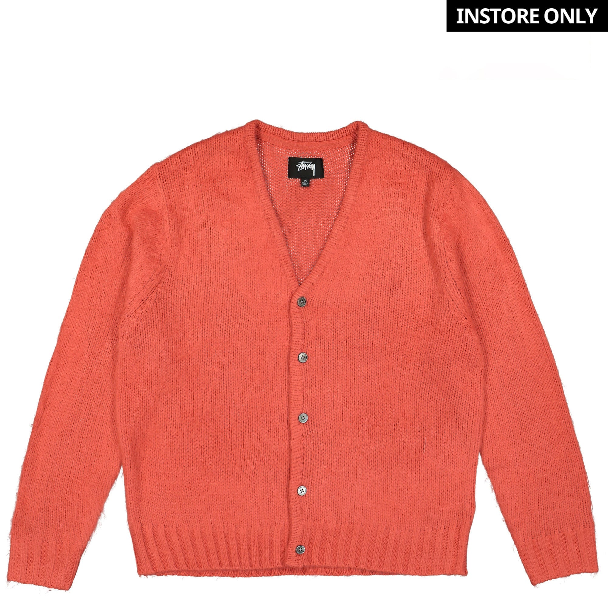 ラン Stussy Brushed Cardigan 117163 / 0601 / Red | OVERKILL