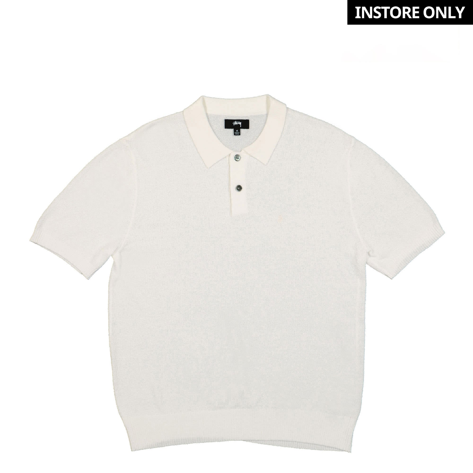 Stussy Textured SS Polo Sweater 117167 / 1207 / Bone | OVERKILL