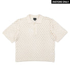 Stussy Big Mesh Polo Sweater Ivory Sweatshirts 117178 / 1012 | Overkill