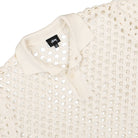 Stussy Big Mesh Polo Sweater Ivory Sweatshirts Close-up | Overkill