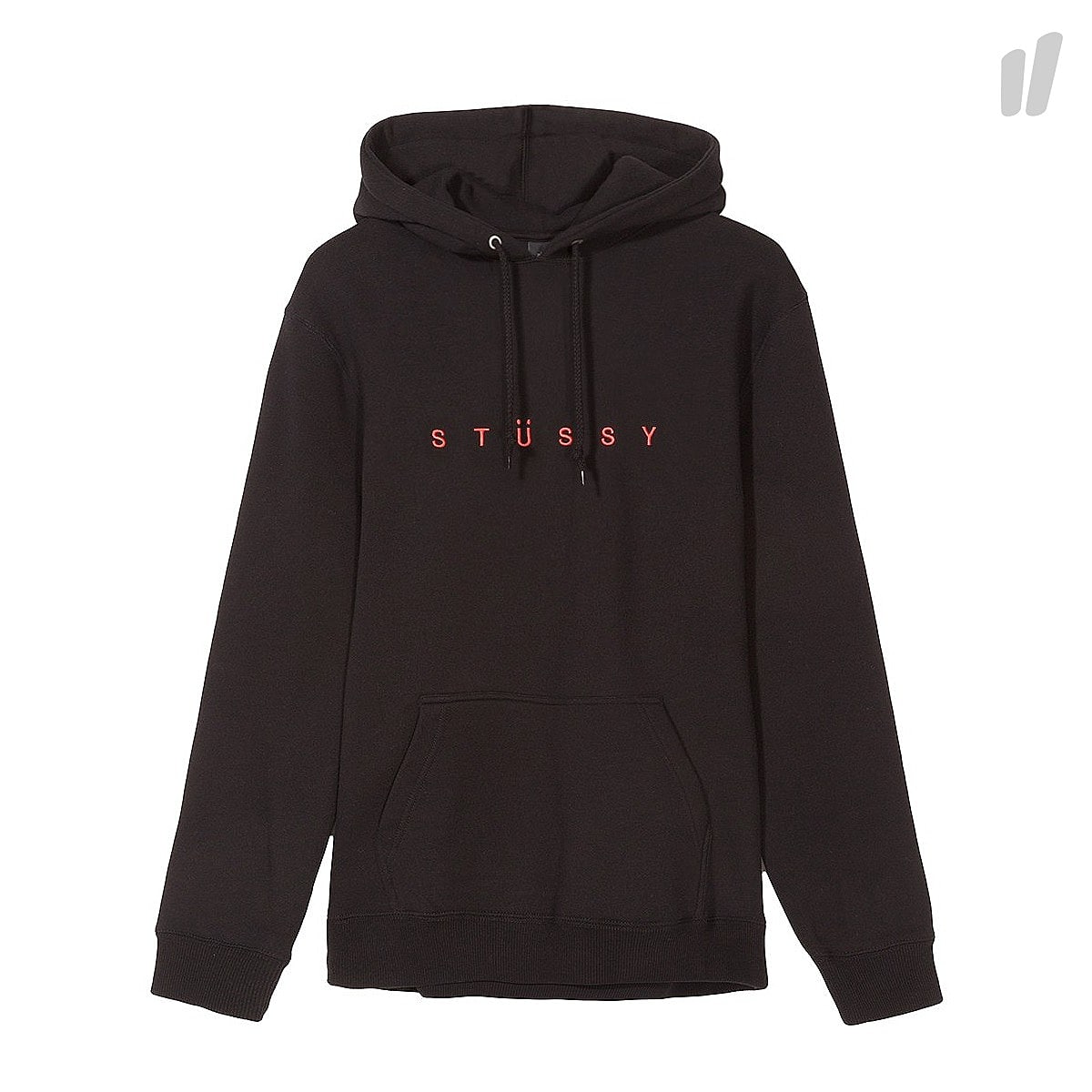 Stussy Helvetica Spread App. Hood Black Hoodies 118267 / 0001 | Overkill
