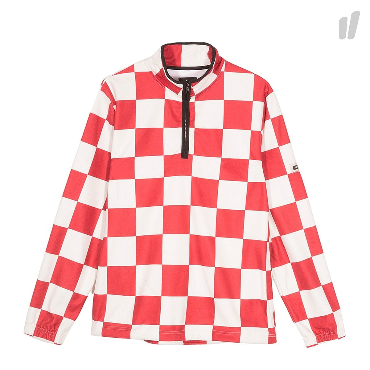 Stussy Checkered Mock Neck Red Sweatshirts 118275 / 0601 | Overkill