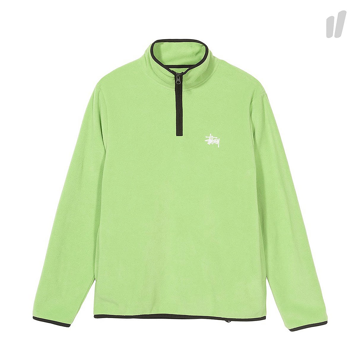 Stussy Polar Fleece Half Zip Lime Sweatshirts 118287 / 0412 | Overkill