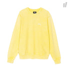 Stussy Stock Logo Crew Yellow Sweatshirts 118310 / 0201 | Overkill