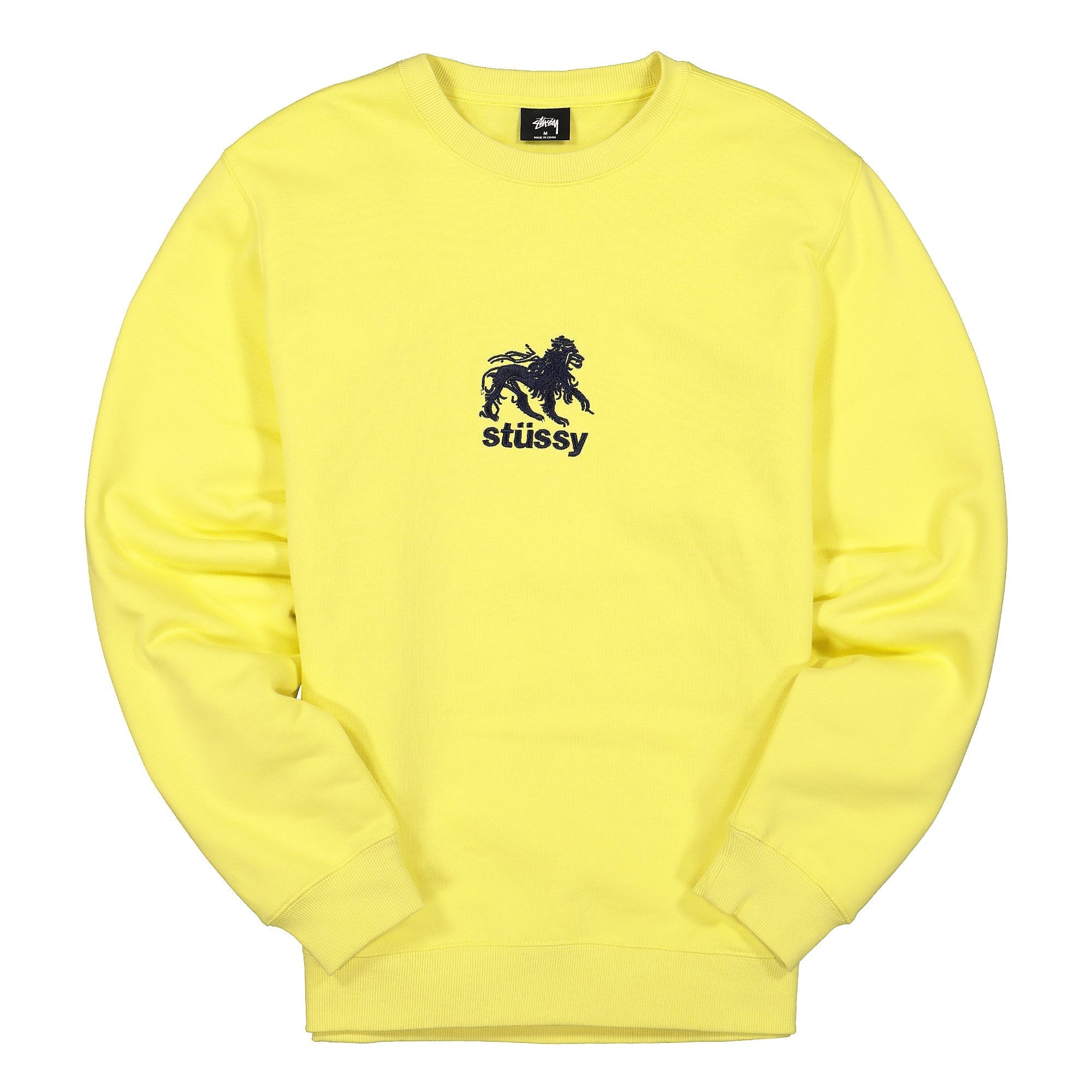 Stussy Lion Applique Crew Lemon Sweatshirts 118340 / 0408 | Overkill