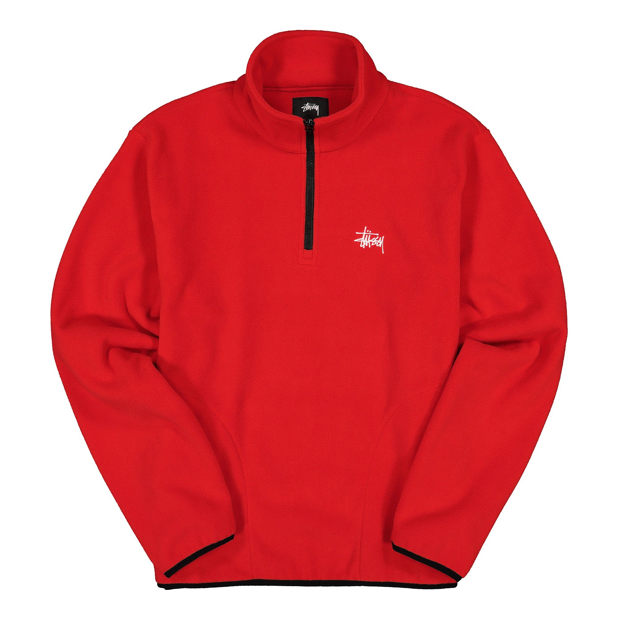 Stussy Basic Polar Fleece Mock Red Sweatshirts 118347 / 0601 | Overkill