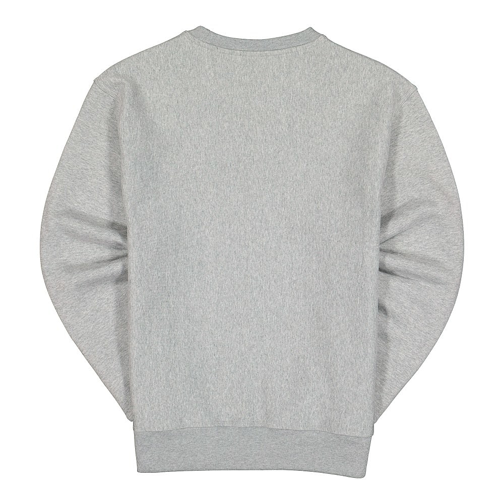 Stussy Logo Crew Grey Heather Sweatshirts Material | Overkill