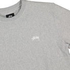 Stussy Logo Crew Grey Heather Sweatshirts Close-up | Overkill