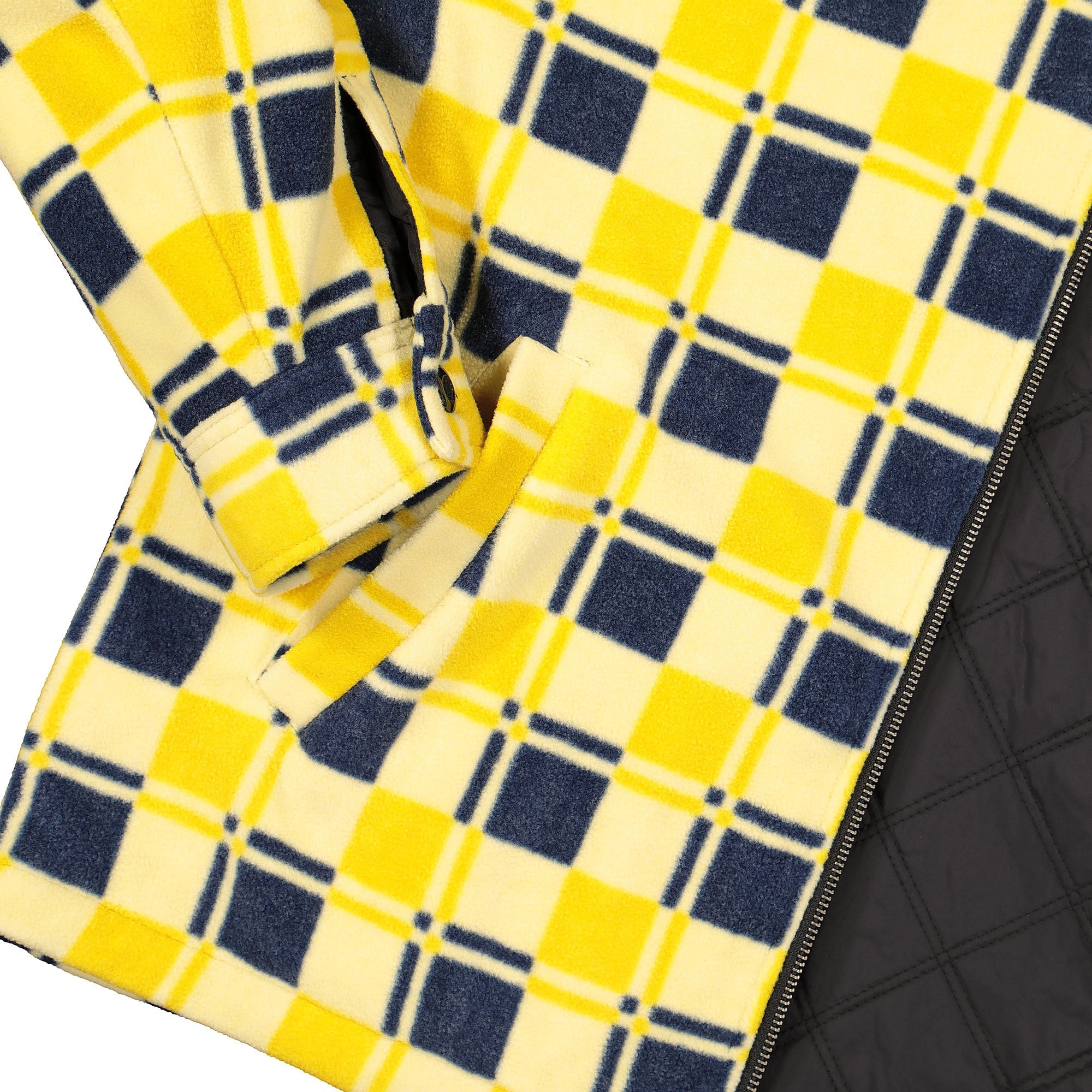 Stussy Brent Polar Fleece Jacket Yellow Fleece Jackets Close-up | Overkill