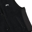 Stussy Block Sherpa Vest Black Vests Close-up | Overkill