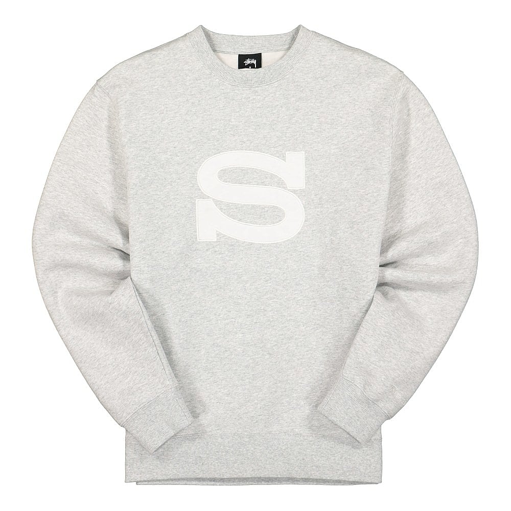 Stussy S Applique Crew Ash Heather Sweatshirts 118393 / 0062 | Overkill