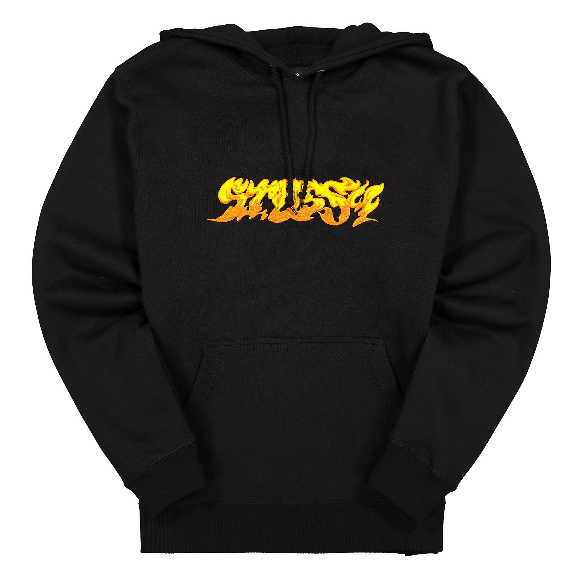 Stussy Fire Applique Hoodie Black Hoodies 118394 / 0001 | Overkill