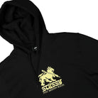 Stussy Lion Applique Hoodie Black Hoodies Close-up | Overkill